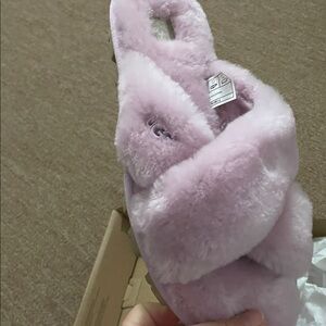UGG Fluffy Lilac Slippers